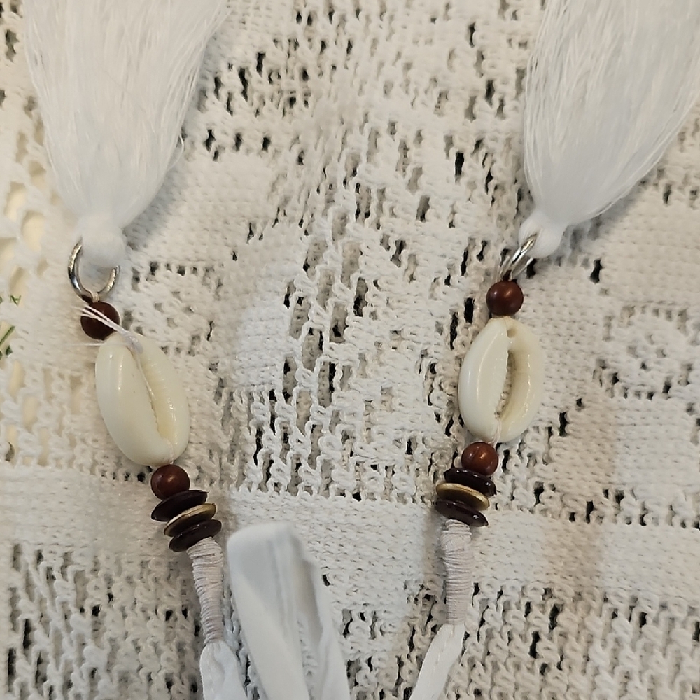 Cream Embellished Midi Pencil Skirt Resort Wear - Picture 6 of 9